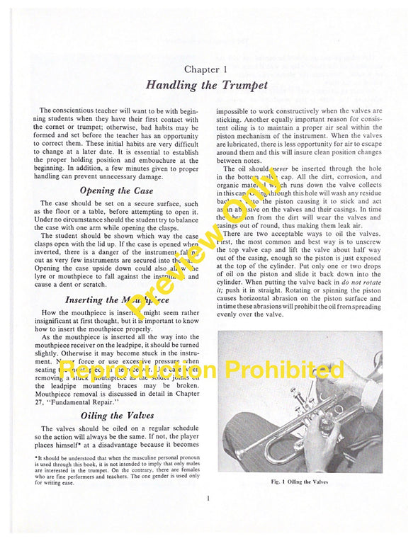 The Trumpeter's Handbook, A Comprehensive Guide to Playing and Teaching the Trumpet. by Roger Sherman. Page 1