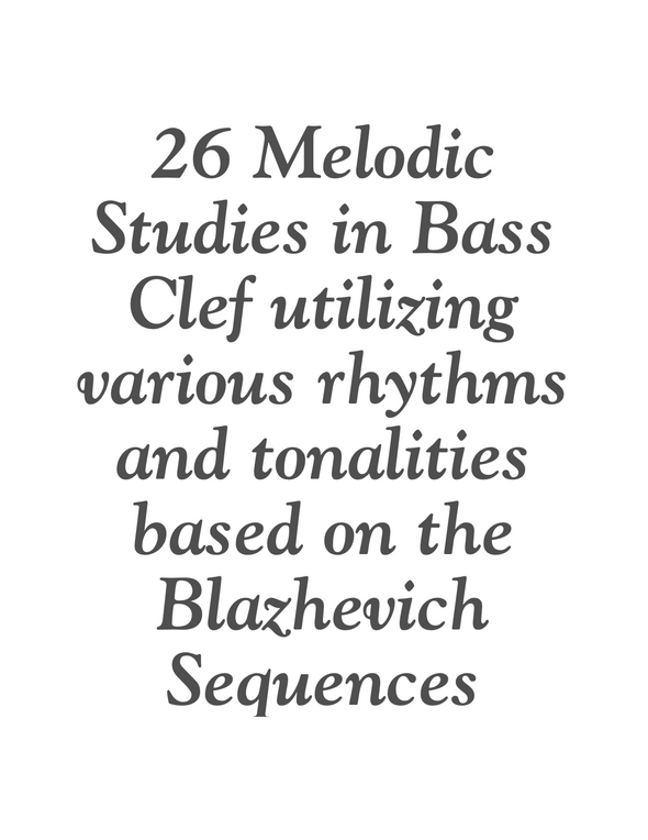 Advanced Rhythm and Technic Etudes for Trombone and Euphonium