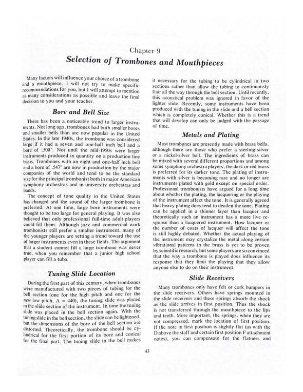 The Trombonist's Handbook, A Complete Guide to Playing and Teaching the Trombone by Reginald H. Fink - Page 43