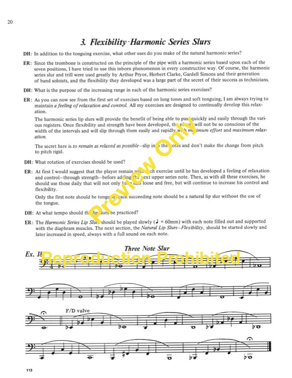 The Remington Warm-Up Studies by Donald Hunsberger A collection of the famous daily routine developed by Emory B. Remington. Page 20