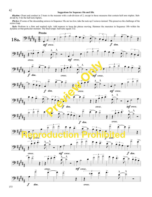 Page 42, Exercise 18a 26 Melodic Studies in Bass Clef utilizing various rhythms and tonalities based on the Blazhevich Sequences    Reginald H. Fink