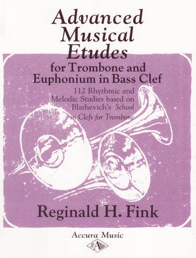 Cover for Advanced Musical Etudes based on Blazhevich's School for Clefs for Trombone by Reginald Fink