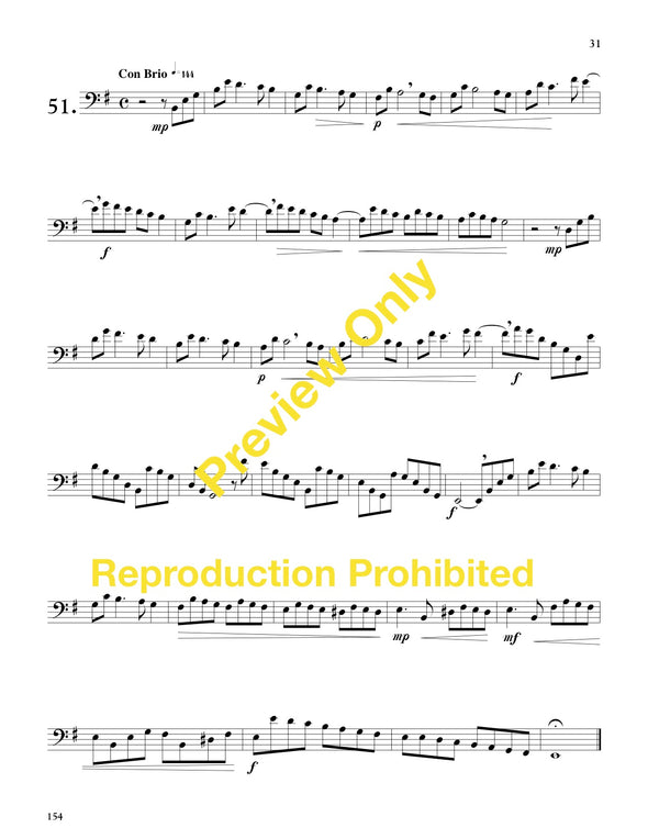 Page 31, exercise 51 of Advanced Musical Etudes based on Blazhevich's School for Clefs for Trombone by Reginald Fink