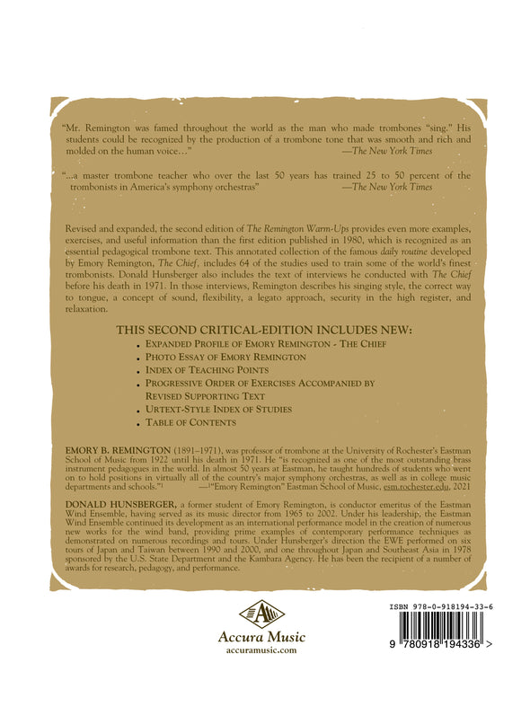The Remington Warm-Up Studies for Trombone 2nd Ed.
